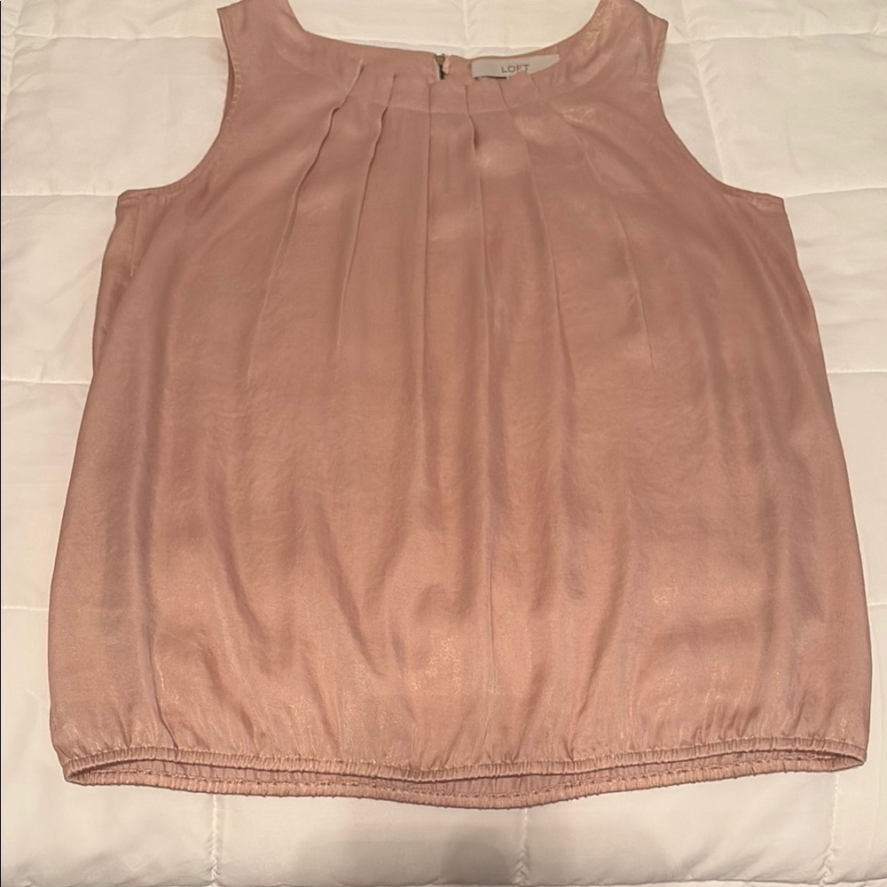 LOFT Blush Pink Sleeveless Blouse S‎